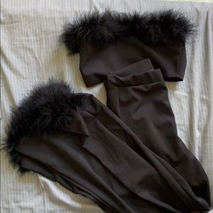 Black two piece set in medium never worn